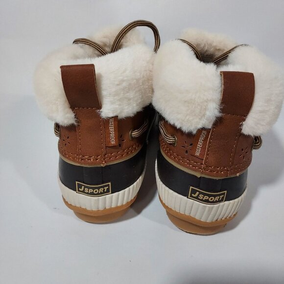 Jsport Mary Women's Size 7 Waterproof Faux Fur Duck Boot, Brown - Picture 10 of 12
